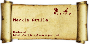 Merkle Attila névjegykártya
